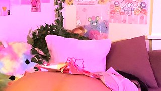 Asian teen likes toys inside her wet muff