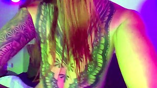 TheLatBarbie Tattoo Babe Gets Plowed By BBC In Fishnet