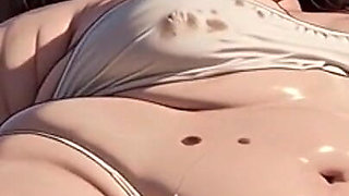 Obese Woman with Thick Hairy Pussy in Rope Bondage