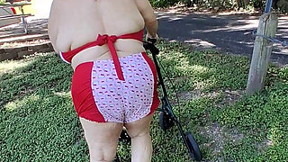 BBW Nurse Vicki Is Taking a Stroll in Her Hello Kitty Bathing Suit a Bikini! What Else Does She Do!