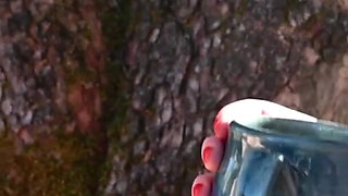 Boozing Tea and Licking Tits! Outdoors Extra Before Full Scene Fun