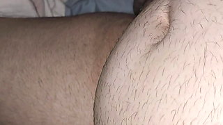 Step mom help fat step son dick with his erection with a handjob