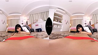Japanese Student Craves VR Passion With Long Hair Desire