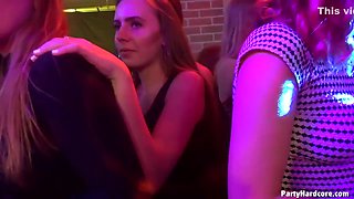Slutty girls are using an opportunity to get fucked during a private party, until they cum