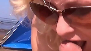Blowjob and Footfetish on Beach