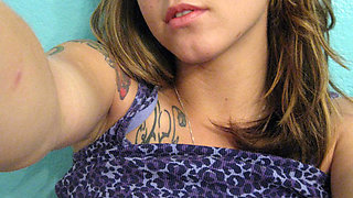 Filming My Tattooed Teen Roommate While Masturbating Pussy