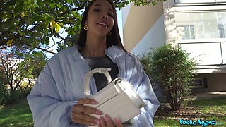 Martin Gun’s Asian Brunette Passion in Public Heat