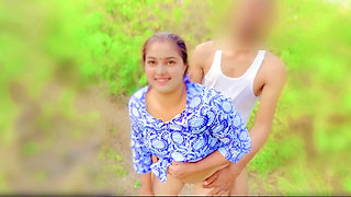 Indian Desi Village Girl and Her BF Hot Sex in Jungle, Outdoor Fucking in Clear Hindi Audio