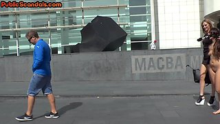 Public medium boobs babe fucked n disgraced in front voyeurs