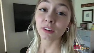 Chloe Temple Drops to All Fours, Showing Her Tight Little Ass and Pussy Outdoors