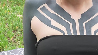 Cuckold Fantasy in the Park Niki with Another Man While He Watches