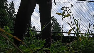 Nerdy Faery Desperate Pee Walk With Hairy Pussy Wet Panties Outdoor