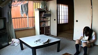 Japanese milfs hairy clit toy pleasured with vibrating toys