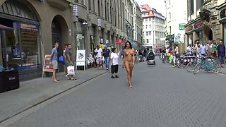 Tera amateur brunette girl public posing