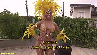 busty carnival samba dancer needs rough anal sex