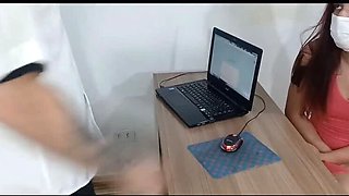 Brazilian Teen Redhead Shows Her Big Ass to Doctor in Gyno Exam