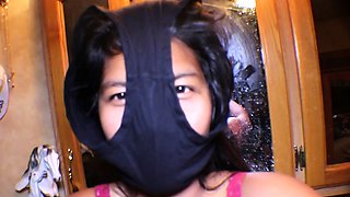 Hot Amateur Asian blowjob in my car