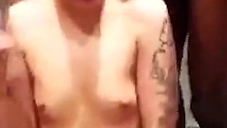 Shower Slut Gangbang Bukkake