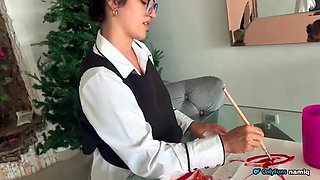 Stepsister Roxxan Gets Creampie in Hardcore POV Sex - Hairy Pussy & Squirting Orgasm