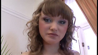 Cute and sweet girl gets fucked from behind by a big cock