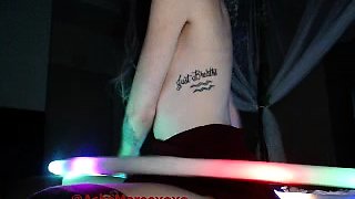Close up teen foot worship