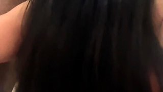 Hotwife kissing cuckold with cum from two BBC (SUBTITLED)