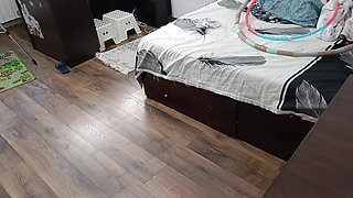 Sexy wife workout at home naked