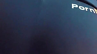 I Rubbed His Cock with My Tight Black Shorts and His Penis Started Leaking