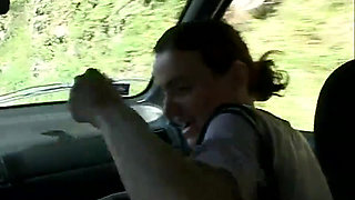 Sexy blonde milf pussy fucking in dogging position