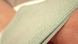 Rubbing My Wet Horny Kinky Pussy Through My Panties, While My Roommate Is Making Dinner