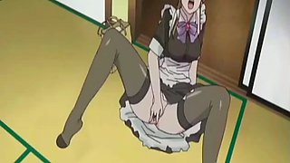 Anime maid masturbates and gets wet