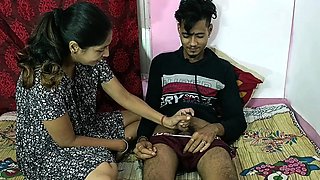 Indian hot girl XXX sex with neighbor's teen boy! With
