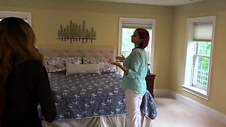 Redhead amateur GF gives blowjob 3