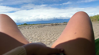 I Like to Touch Myself Until I Reach Orgasm on the Beach While Being Watched