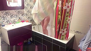 Teenage girl caught on hidden in the shower masturbation orgasm