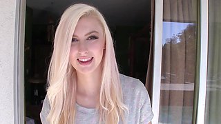Blond bombshell Alexa Grace pleases dirty dude Tony with a sloppy BJ