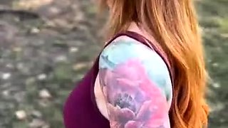 Redhead Tattooed Milf Get Creampied By Young Stud In