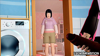 Boruto Caught on Bathroom. Naruto Hentai