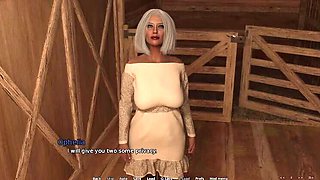 Granny Seduction Visual Novel - Grandma's House Shower Sex Scene HD