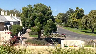 Pink Dildo Masturbating on Balcony