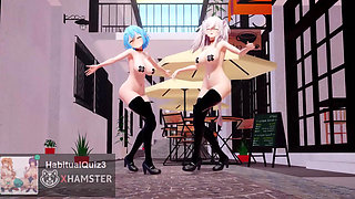 mmd r18 Shishi Lamy Heart Pie Dance hall fuck hard dildo ahegao sex dance public gangbang 3d hentai
