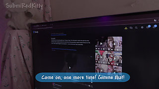 Caught my stepsister jerking off and fucked hard for my silence