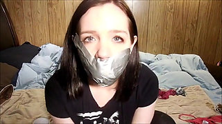Panty stealer's selfgag experiment! (episode 1 of 2)