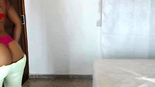 Stacked brunette goes solo toys and masturbation