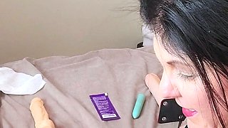 Chubby Brunette Big Boobs Dildo Masturbation