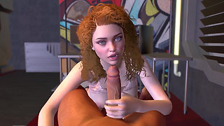 3D Closeup Handjob by a Cute Teen From: Thescenes