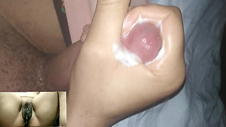 Female Masturbation Orgasm on a video call.