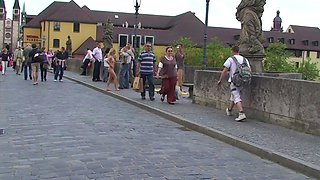 Horny blonde outdoor anal sex