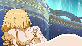 Blonde princess got every hole smashed - hentai