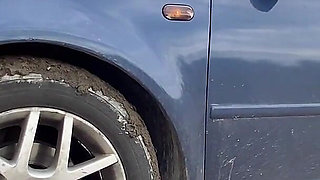 Stuck in Mud Cranking - Heel Pedal Pumping to Handjob & Sloppy Blowjob!